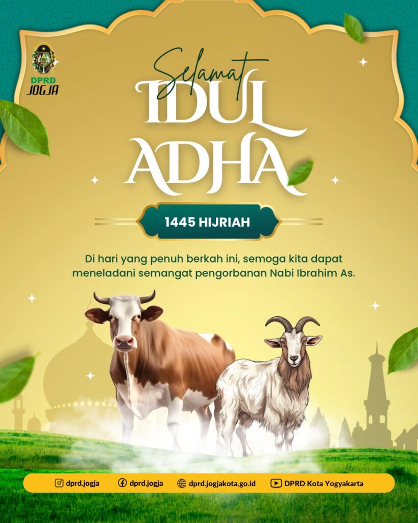 DPRD Kota Yogyakarta Mengucapkan Selamat Hari Raya Idul Adha 1445 H